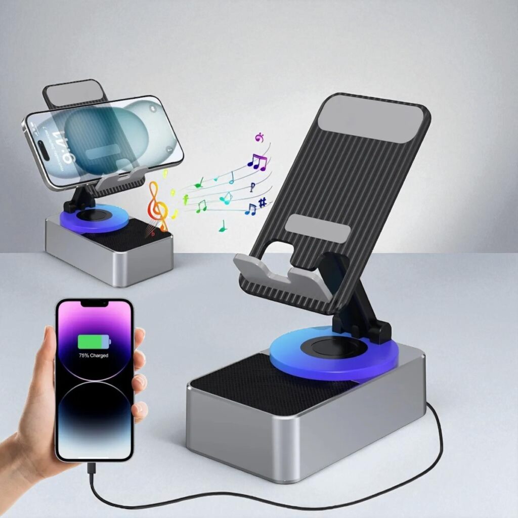 3-in-1 Bluetooth Speaker with Phone Stand & Power Bank (WYS-2301BT)