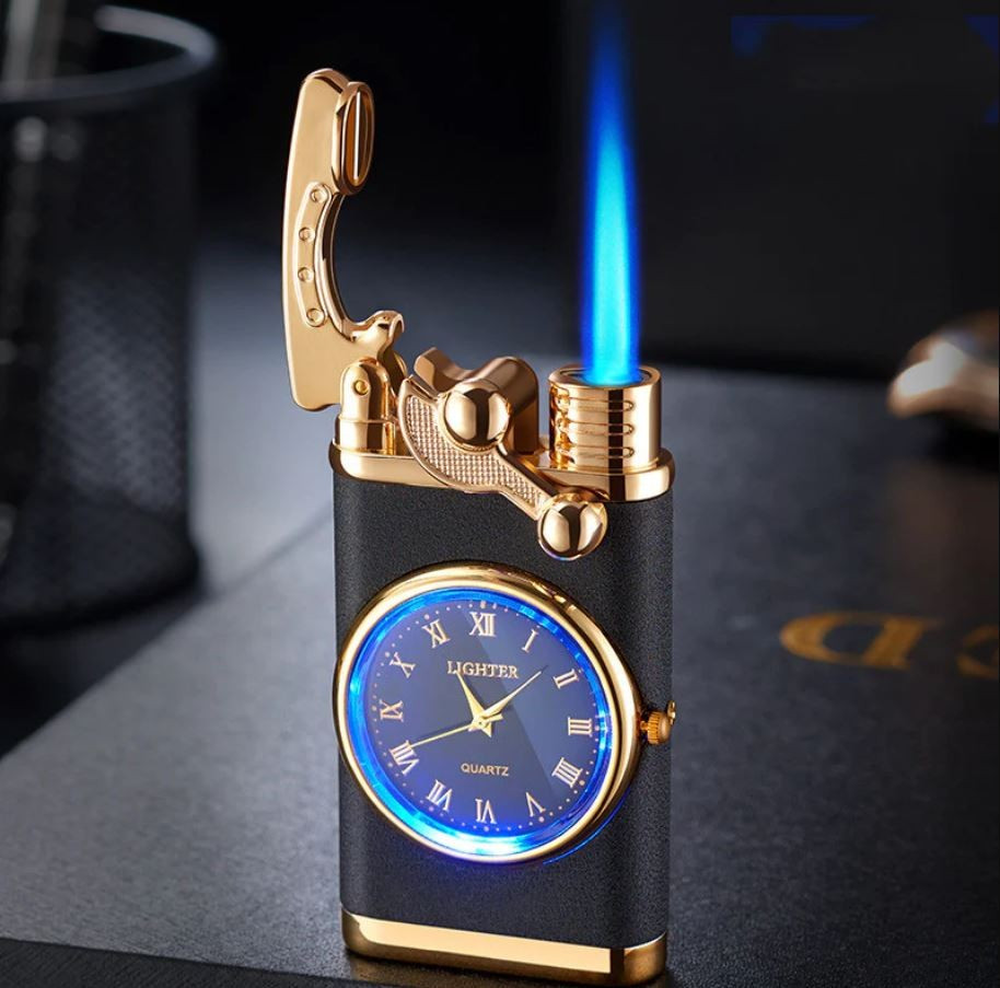 Luxurious New Rocker Watch Metal Windproof Unusual Gas Lighter