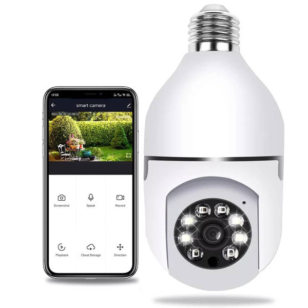 Bulb System 360 Degree Panorama WiFi IP Camera - V380 PRO
