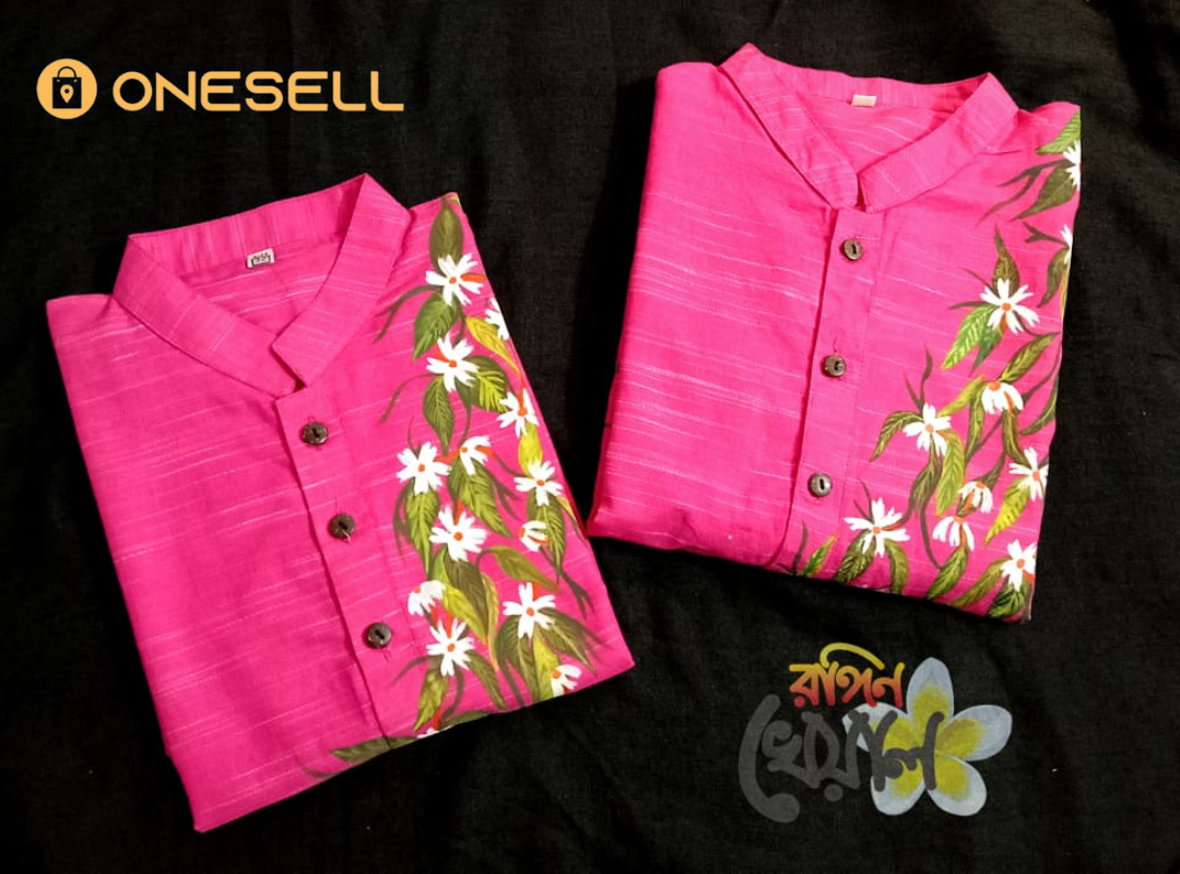 Hand Painted Khadi Panjabi